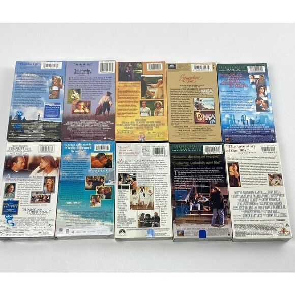 NOS Vintage 80s 90s VHS Tape Romantic Comedy Movies Set of 10 NEW Sealed EJ2076 - Picture 2 of 3